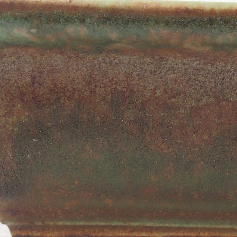 Ciotola per bonsai in ceramica 18 x 13,5 x 4 cm, verde