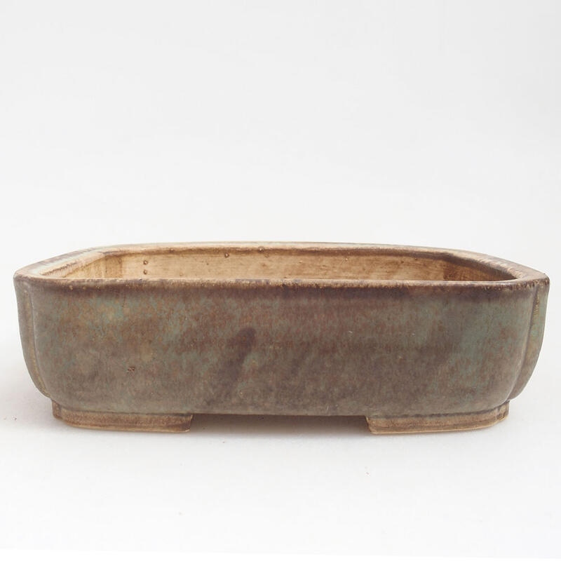 Ciotola bonsai in ceramica 18 x 14,5 x 4,5 cm, verde