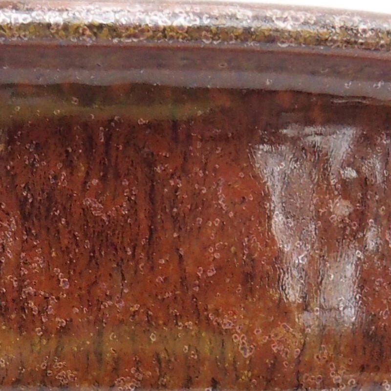 Ciotola per bonsai in ceramica 18 x 15 x 6 cm, marrone