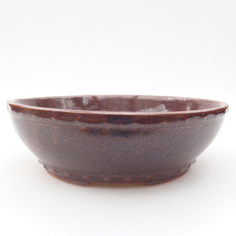 Ciotola bonsai in ceramica 18 x 18 x 5,5 cm, marrone