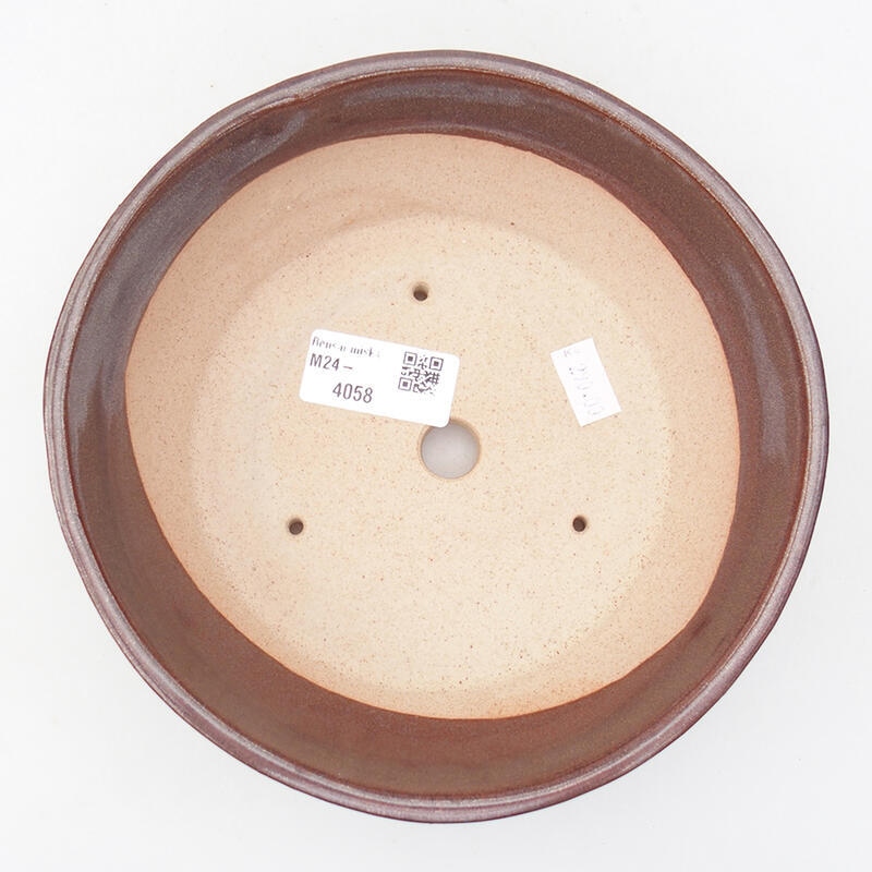 Ciotola bonsai in ceramica 18 x 18 x 5,5 cm, marrone