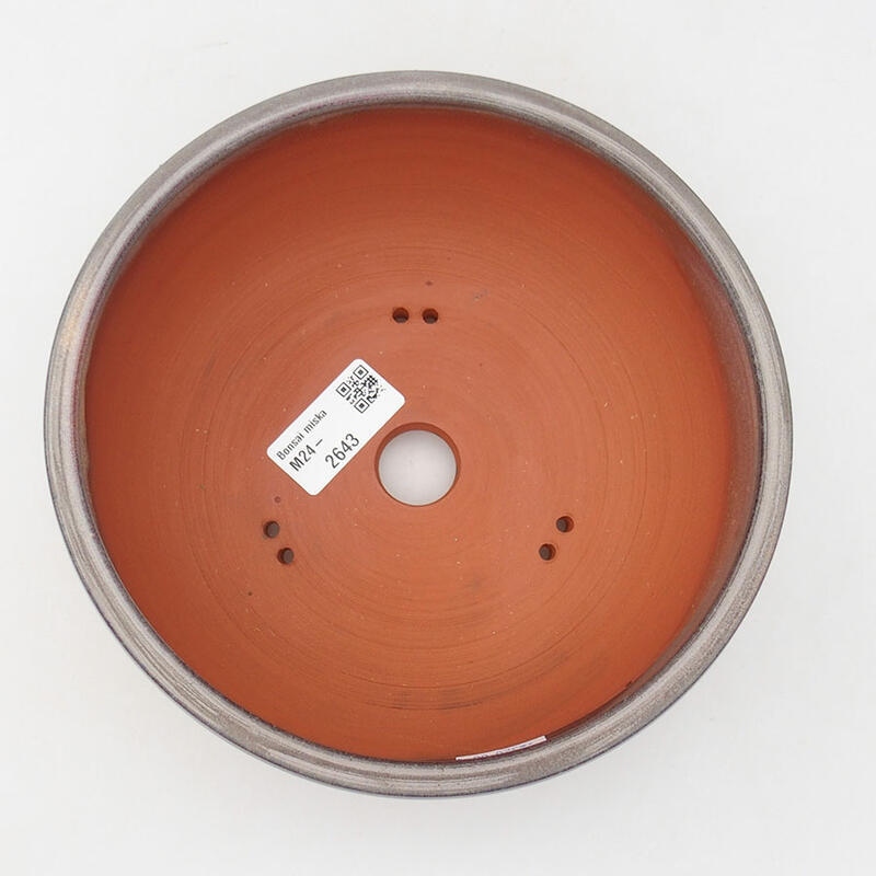 Ciotola bonsai in ceramica 18 x 18 x 7 cm, grigio