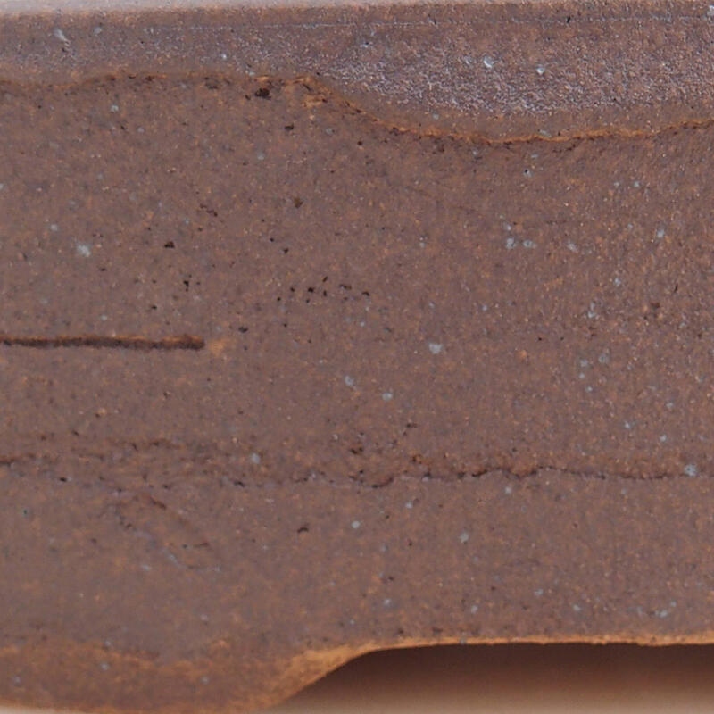 Ciotola per bonsai in ceramica 19,5 x 16 x 5 cm, marrone