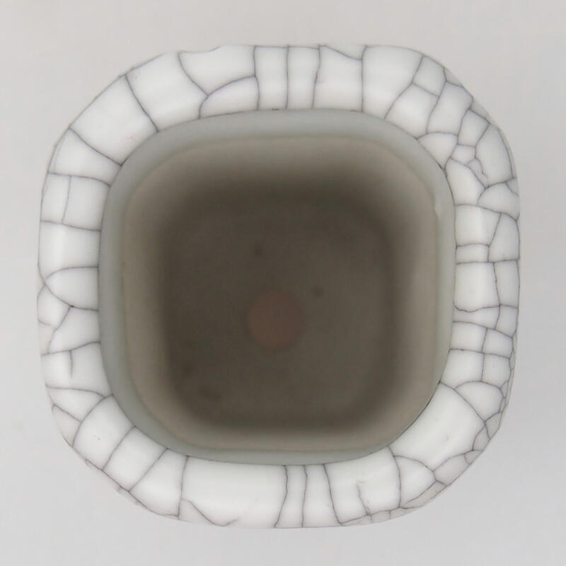 Ciotola bonsai in ceramica 2,5 x 2,5 x 4,5 cm, colore raku