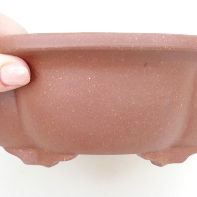 Ciotola per bonsai in ceramica 20 x 16,5 x 7 cm, colore nero