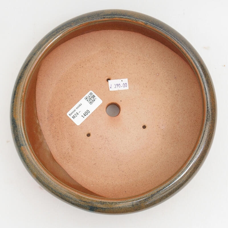 Ciotola per bonsai in ceramica 21 x 21 x 6,5 cm, marrone