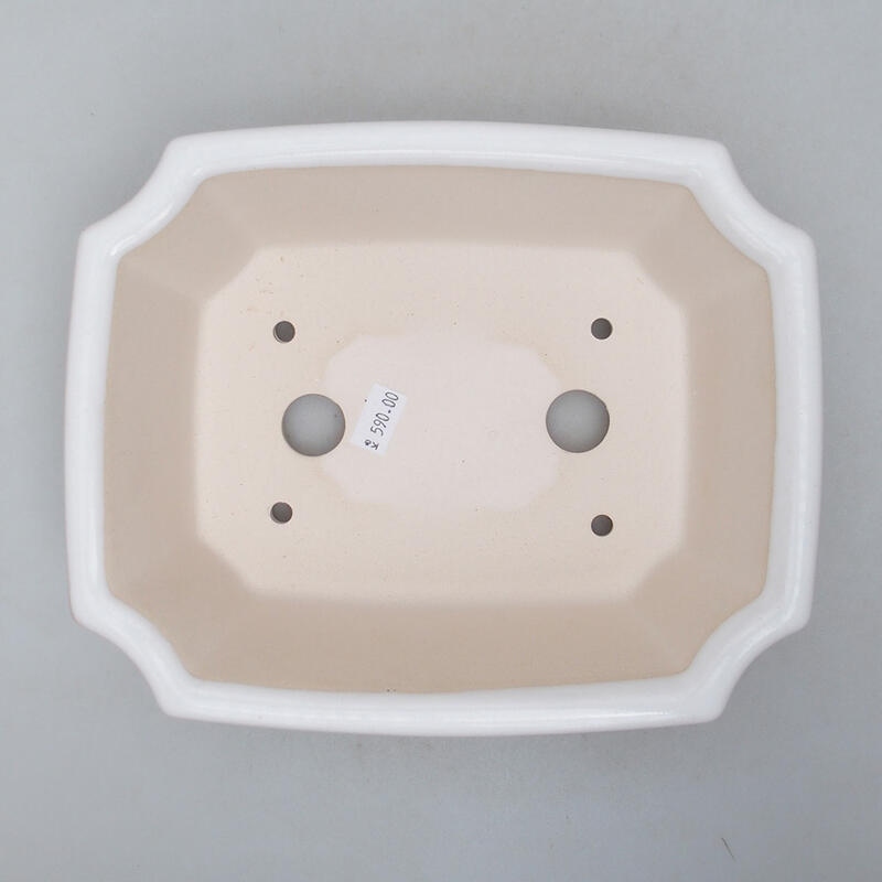 Ciotola bonsai in ceramica 22 x 18 x 7 cm, bianca