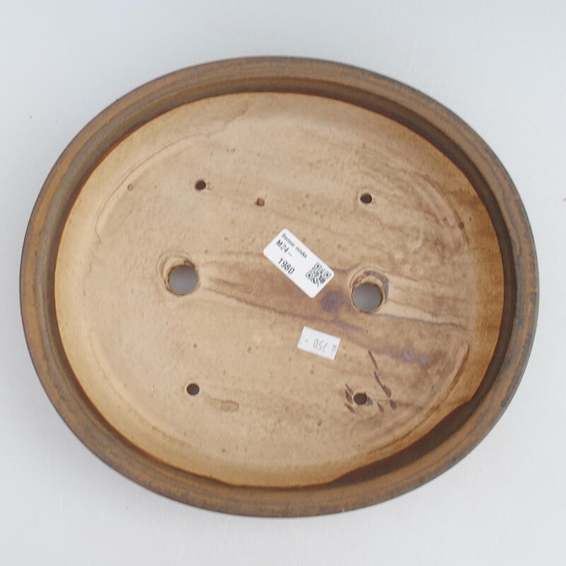 Ciotola bonsai in ceramica 26 x 23,5 x 5,5 cm, marrone