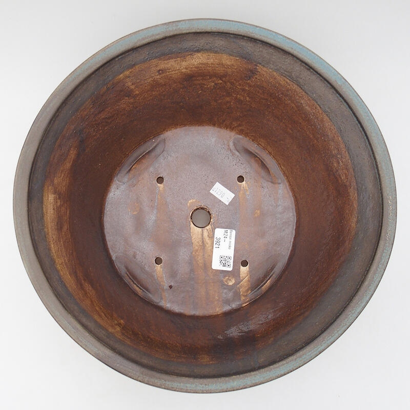 Ciotola bonsai in ceramica 28,5 x 28,5 x 12 cm, colore blu