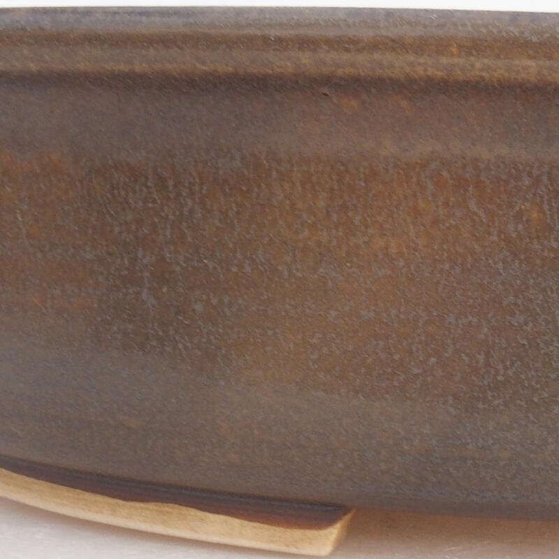 Ciotola per bonsai in ceramica 32 x 28 x 7,5 cm, marrone