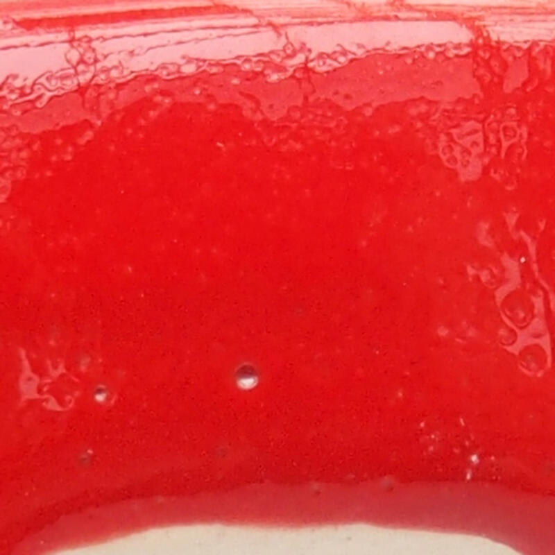 Ciotola per bonsai in ceramica 4,5 x 2,5 x 1,5 cm, colore rosso