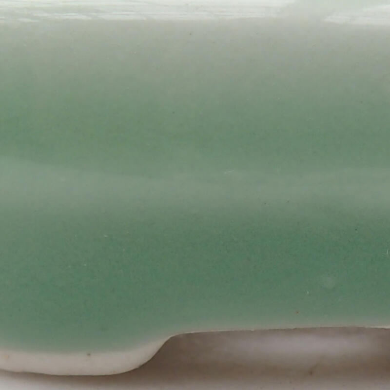 Vaso da bonsai in ceramica 4,5 x 3 x 2 cm, colore verde