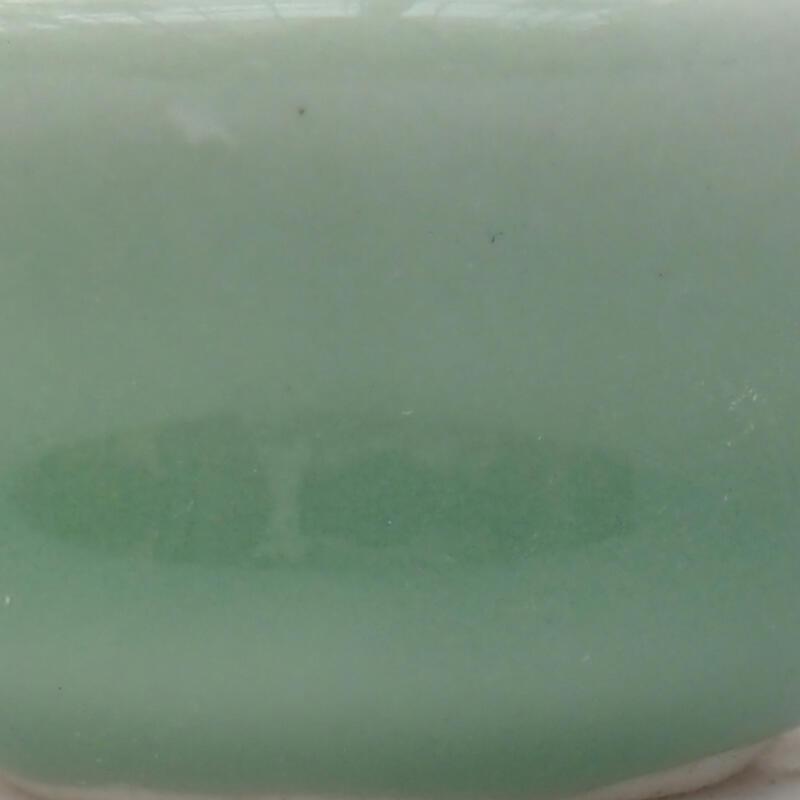 Ciotola per bonsai in ceramica 4 x 4 x 2 cm, verde