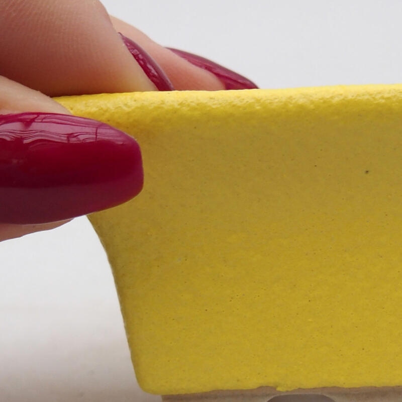 Ciotola bonsai in ceramica 5,5 x 5,5 x 3,5 cm, giallo