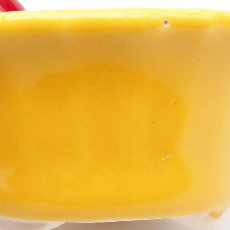 Ciotola bonsai in ceramica 5,5 x 5,5 x 3 cm, giallo