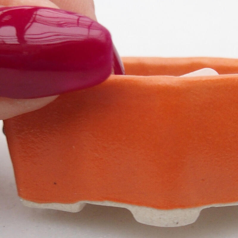 Ciotola per bonsai in ceramica 5 x 3 x 2 cm, arancione