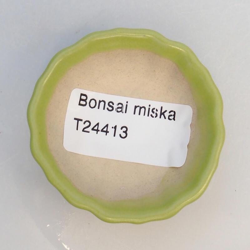 Ciotola bonsai in ceramica 5 x 5 x 2 cm, verde