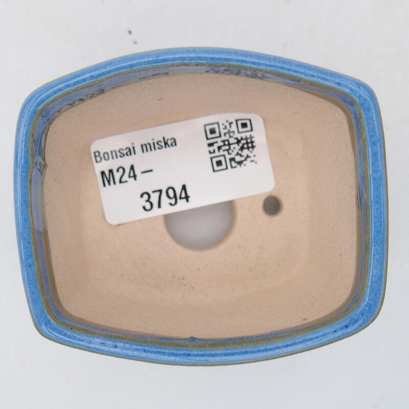 Ciotola bonsai in ceramica 6,5 x 5,5 x 4 cm, colore blu