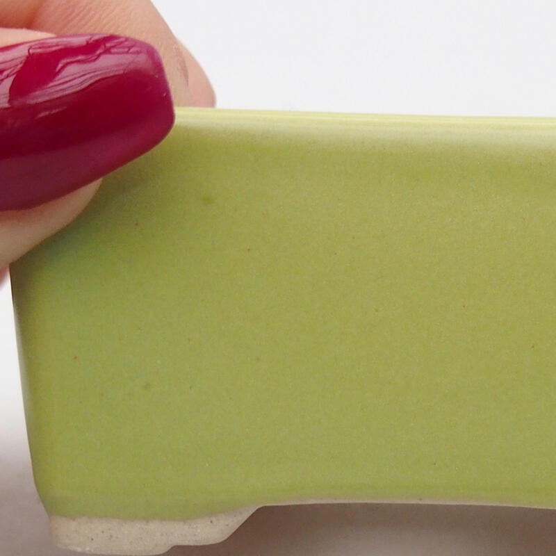 Ciotola per bonsai in ceramica 6,5 x 5 x 3,5 cm, verde