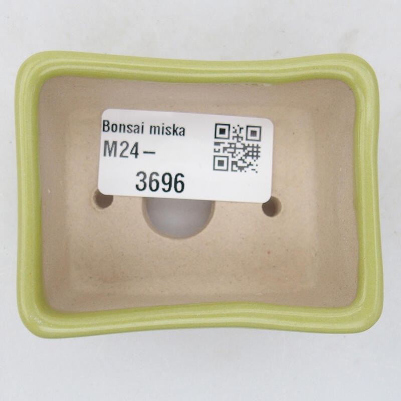 Ciotola per bonsai in ceramica 6,5 x 5 x 3,5 cm, verde