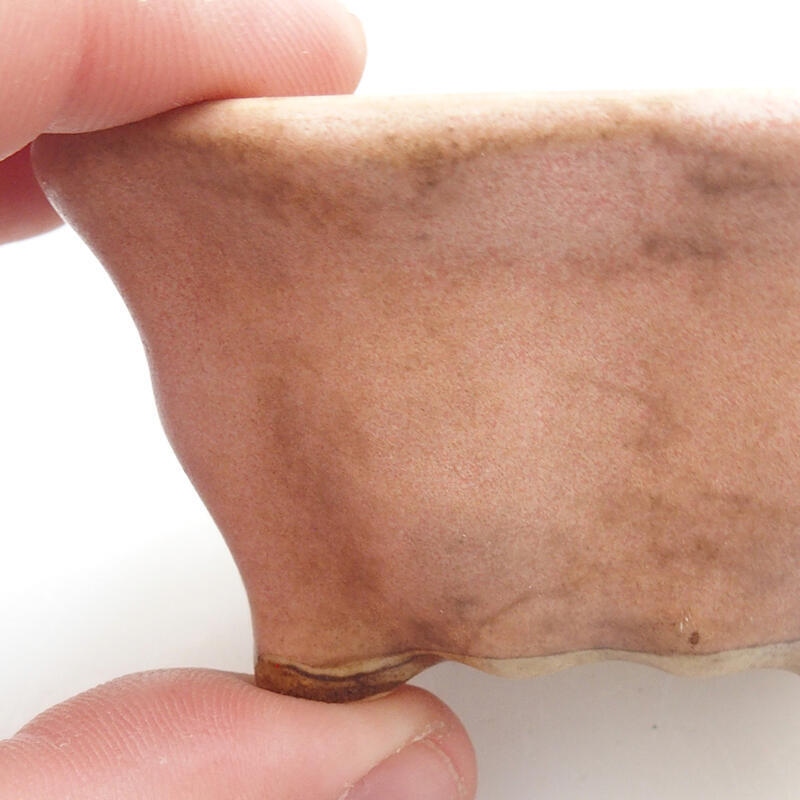 Ciotola bonsai in ceramica 6,5 x 6,5 x 3,5 cm, rosa