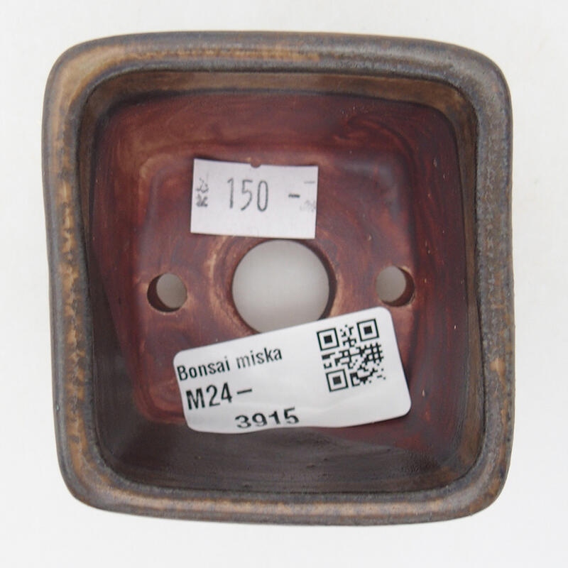 Ciotola per bonsai in ceramica 6,5 x 6,5 x 4,5 cm, marrone