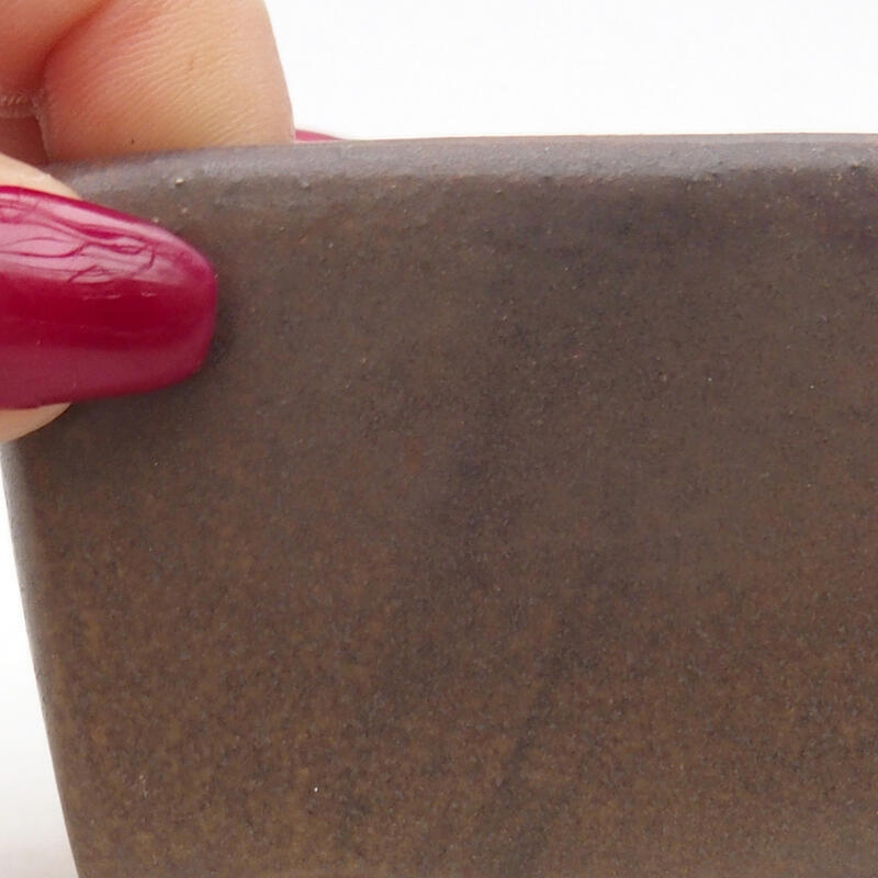 Ciotola per bonsai in ceramica 6,5 x 6,5 x 4,5 cm, marrone