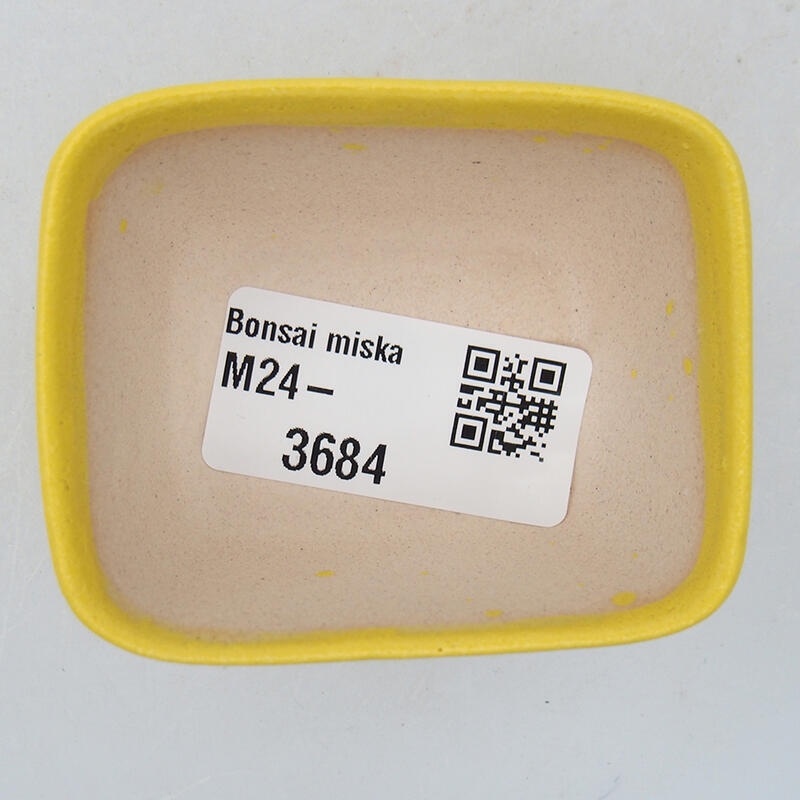 Ciotola bonsai in ceramica 6 x 5 x 3 cm, giallo