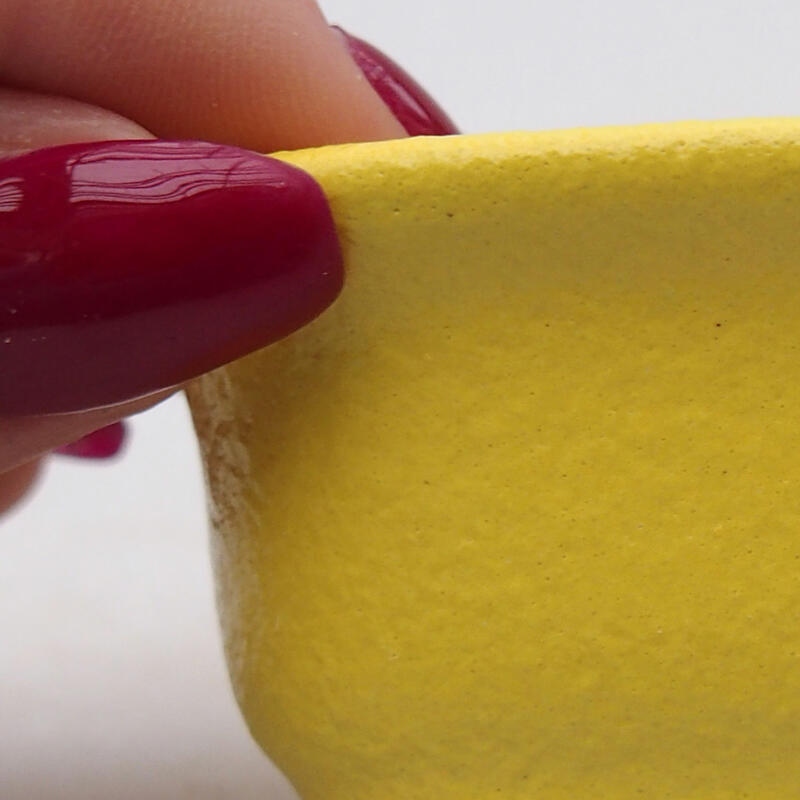 Ciotola bonsai in ceramica 6 x 5 x 3 cm, giallo