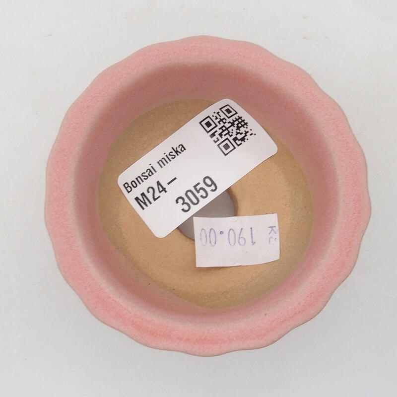 Ciotola bonsai in ceramica 6 x 6 x 3,5 cm, rosa