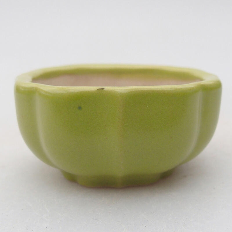 Ciotola bonsai in ceramica 6 x 6 x 3 cm, verde