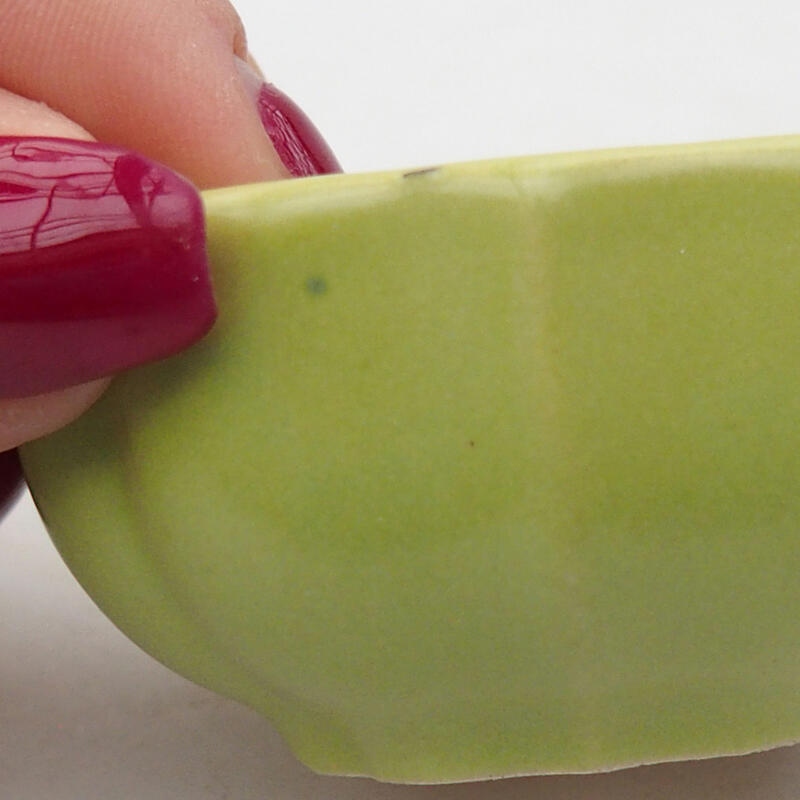 Ciotola bonsai in ceramica 6 x 6 x 3 cm, verde