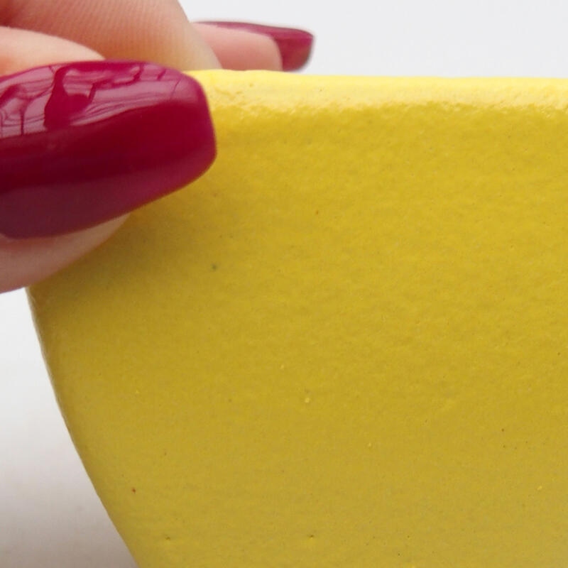 Ciotola bonsai in ceramica 6 x 6 x 4,5 cm, giallo