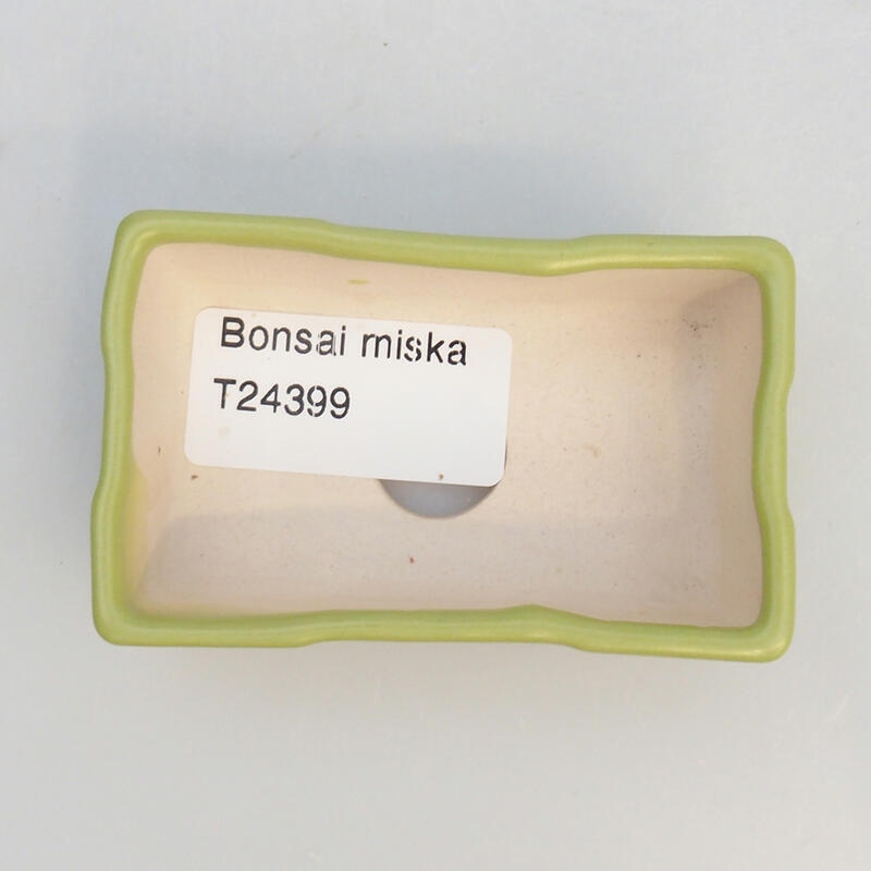 Ciotola per bonsai in ceramica 7,5 x 4 x 3 cm, verde