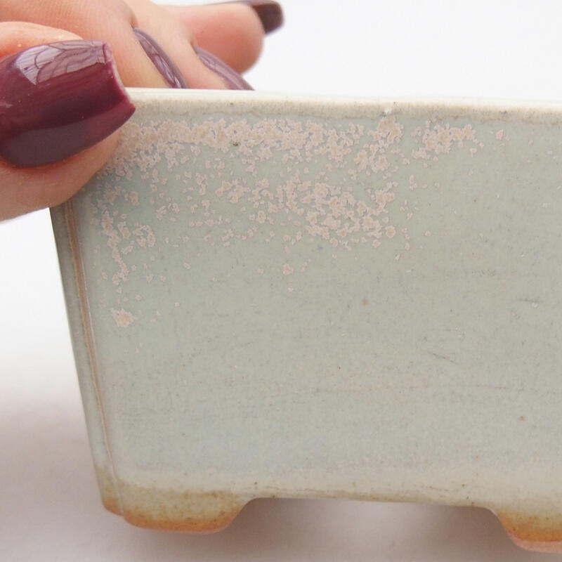 Ciotola per bonsai in ceramica 7,5 x 6 x 5 cm, verde