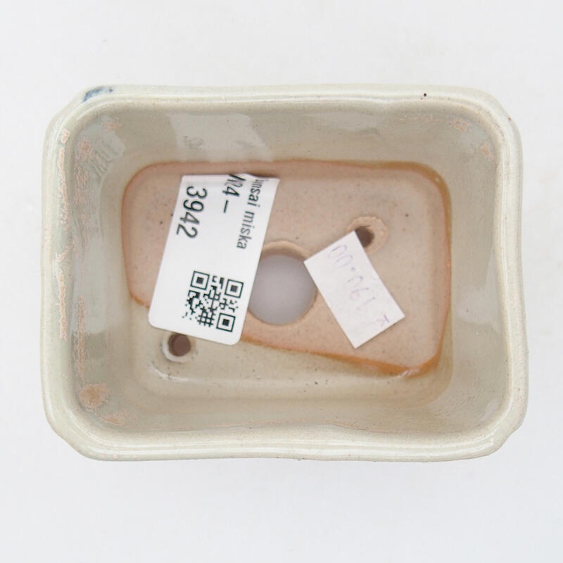 Ciotola per bonsai in ceramica 7,5 x 6 x 5 cm, verde