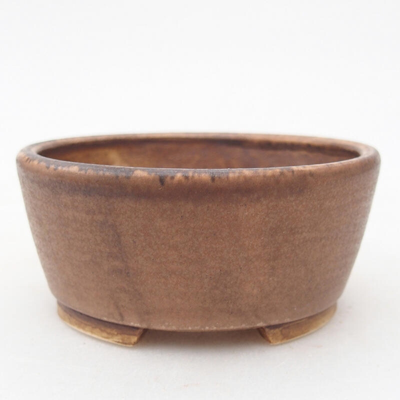 Ciotola per bonsai in ceramica 7,5 x 7 x 4 cm, marrone