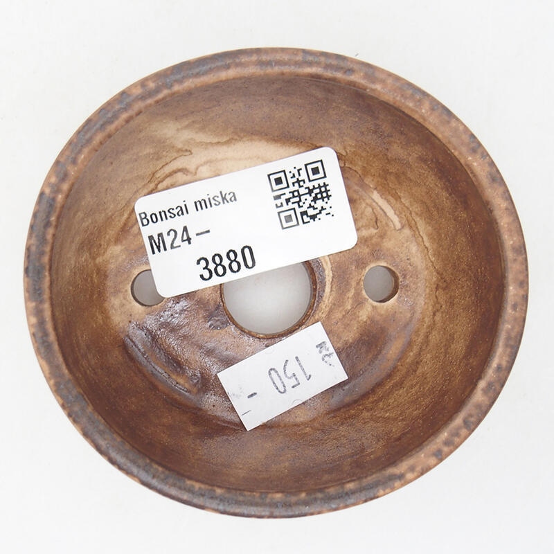 Ciotola per bonsai in ceramica 7,5 x 7 x 4 cm, marrone