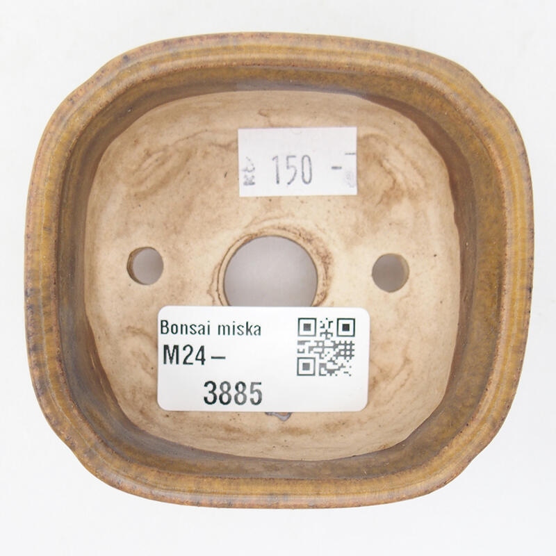 Ciotola per bonsai in ceramica 7,5 x 7 x 4 cm, marrone