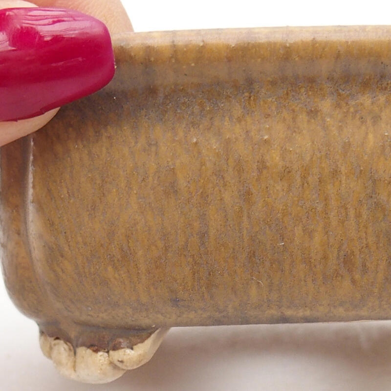 Ciotola per bonsai in ceramica 7,5 x 7 x 4 cm, marrone