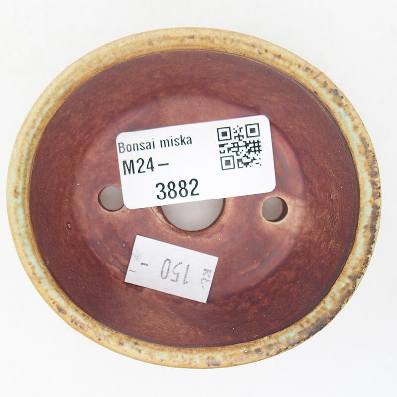 Ciotola per bonsai in ceramica 7,5 x 7 x 4 cm, verde