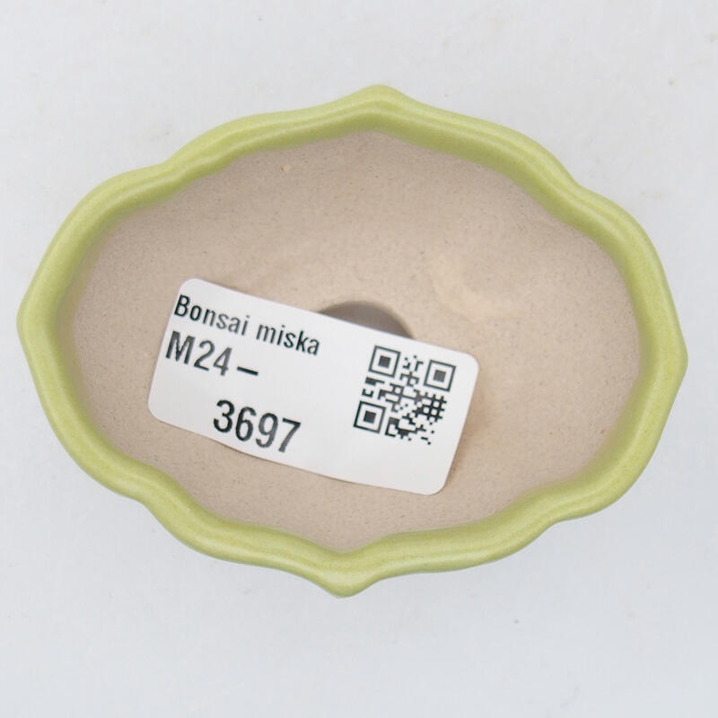Ciotola per bonsai in ceramica 7 x 5 x 3,5 cm, verde