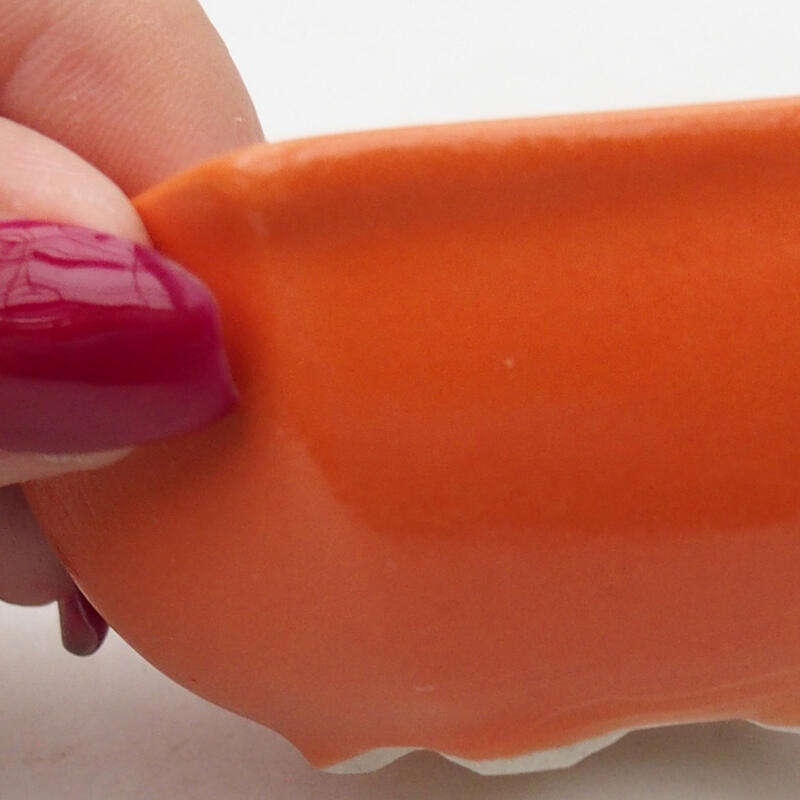 Ciotola bonsai in ceramica 7 x 6 x 3 cm, arancione