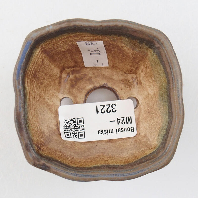 Ciotola bonsai in ceramica 7 x 7 x 3,5 cm, colore blu