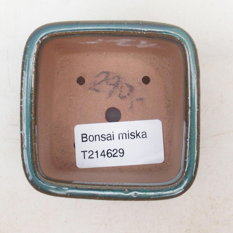 Ciotola per bonsai in ceramica 7 x 7 x 4 cm, verde