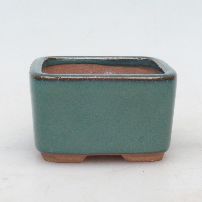 Ciotola per bonsai in ceramica 7 x 7 x 4 cm, verde