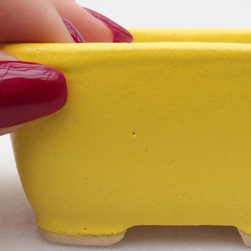 Ciotola bonsai in ceramica 7 x 7 x 4 cm, giallo