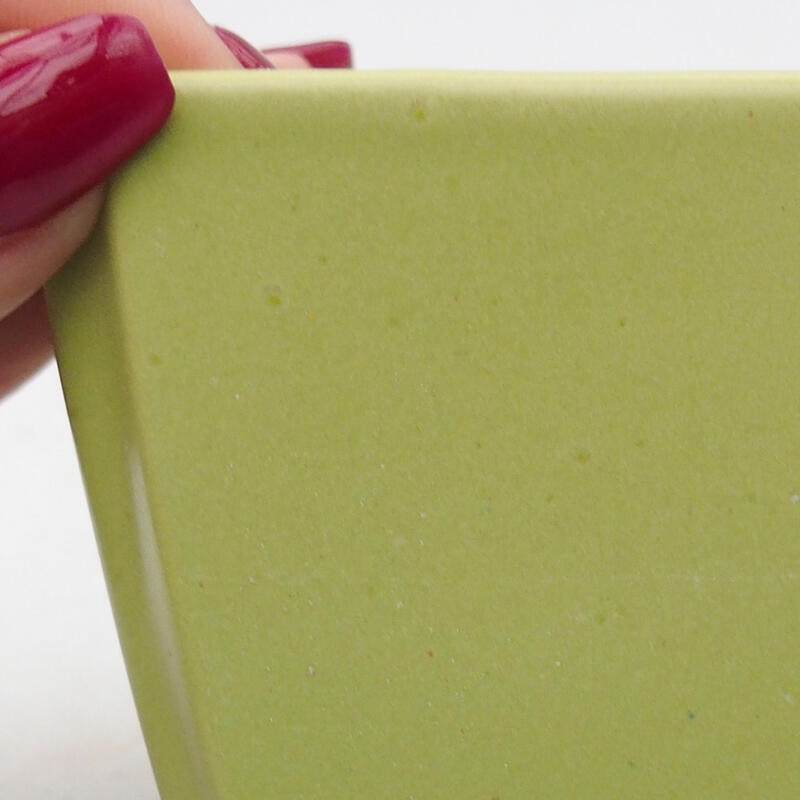 Ciotola per bonsai in ceramica 7 x 7 x 6 cm, verde