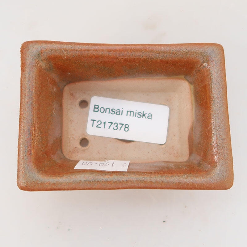 Ciotola per bonsai in ceramica 8,5 x 6 x 4 cm, marrone