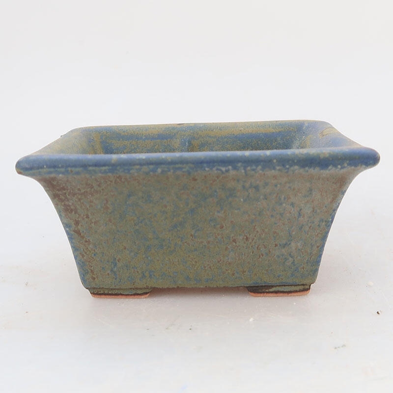 Ciotola per bonsai in ceramica 8,5 x 6 x 4 cm, colore blu